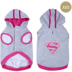 SUDADERA PARA PERRO XXS COTTON BRUSHED SUPERMAN GREY