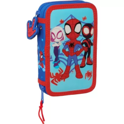 PLUMIER DOBLE PQÑO 28 PCS SPIDEY