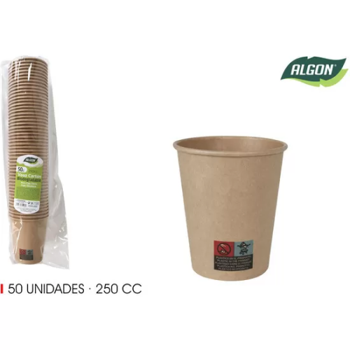 SET-50 VASO CARTON KRAFT 250CC ALGON