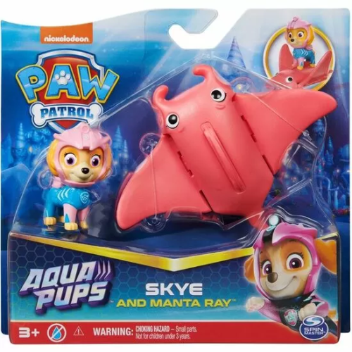 BLISTER 2 FIGURAS SKYE AQUA PUPS PATRULLA CANINA PAW PATROL