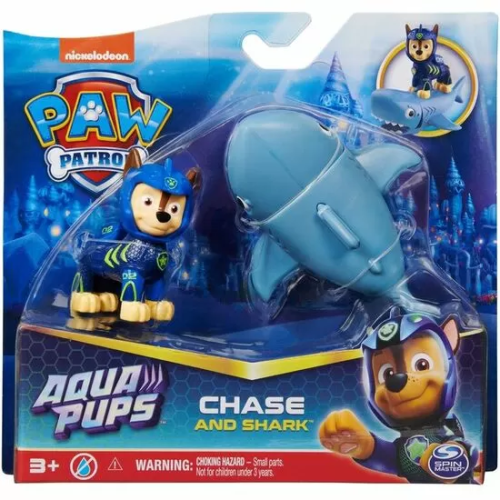 BLISTER 2 FIGURAS CHASE AQUA PUPS PATRULLA CANINA PAW PATROL