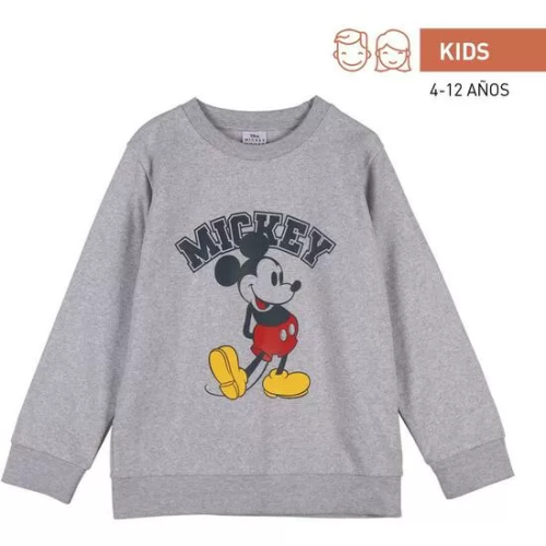 SUDADERA COTTON BRUSHED MICKEY GRAY