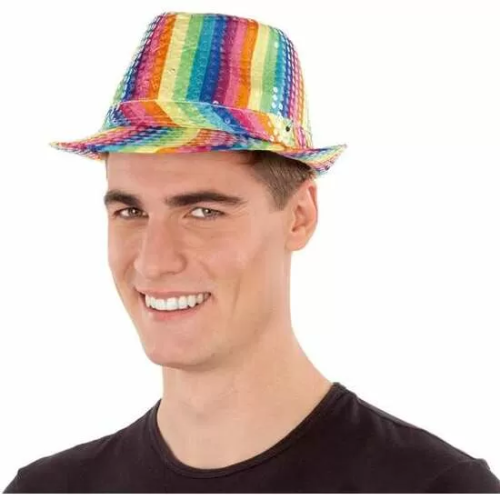 SOMBRERO CON LUZ RAINBOW T/58