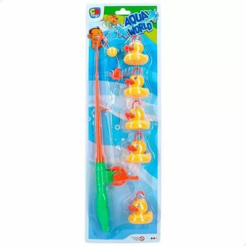 JUEGO DE PESCA AQUA WORLD CON CAÑA Y 5 PATITOS EN BLISTER