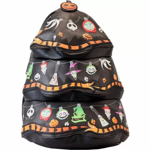 MOCHILA ARBOL LUCES PESADILLA ANTES DE NAVIDAD DISNEY LOUNGEFLY 33CM