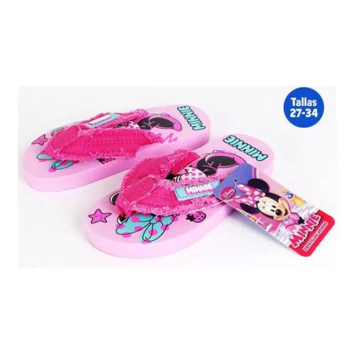 CHANCLAS VERANO PARA NIÑA MINNIE ROSA TALLA 28