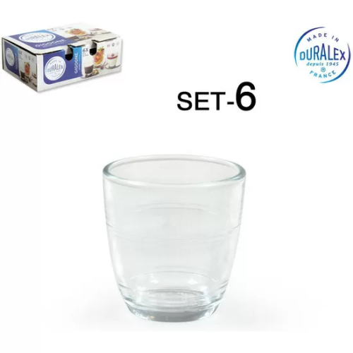 SET 6 VASOS TRANSPARENTE 90CC GIGOGNE