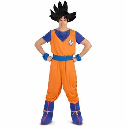 DISFRAZ GOKU M (CAMISETA, FAJÍN, PANTALÓN, CUBREBOTAS, Y BRAZALETES )