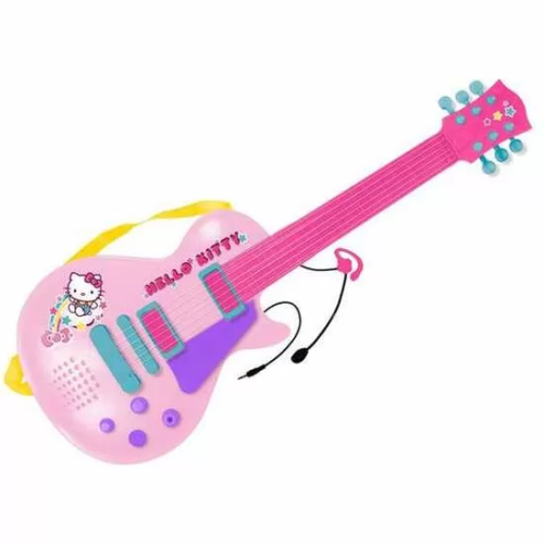 GUITARRA ELECTRONICA CON MICRO HELLO KITTY