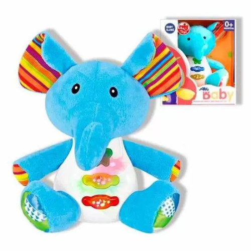 PELUCHE MUSICAL ELEFANTE 15 CM