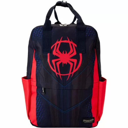 MOCHILA NYLON TRAJE MILES MORALES SPIDER-VERSE MARVEL LOUNGEFLY 43CM