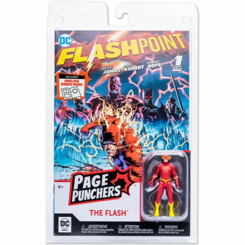 FIGURA THE FLASH + COMIC FLASHPOINT DC COMICS 7CM