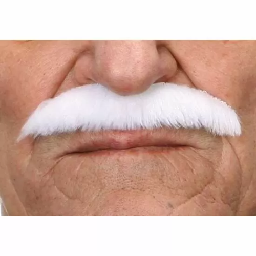 BIGOTE BLANCO ADULTO TALLA ÚNICA