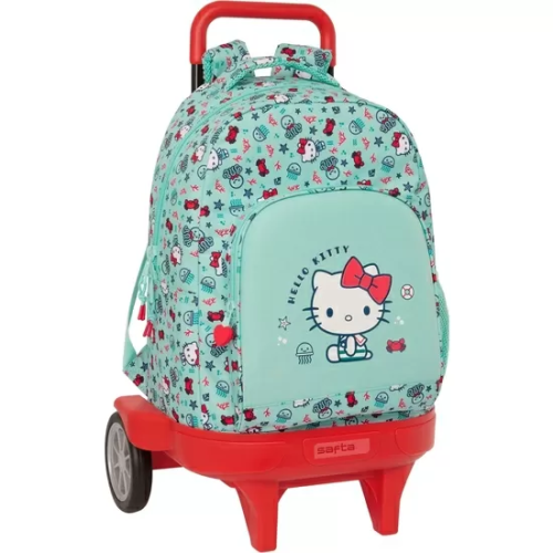 MOCHILA GDE. C/RUEDAS COMPACT EVOL. EXT. HELLO KITTY 