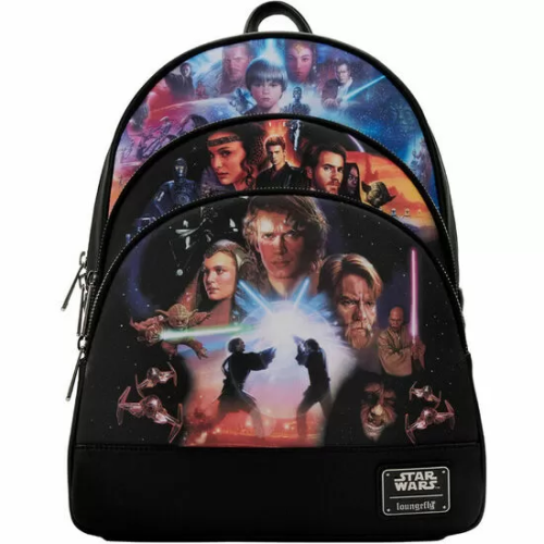 MOCHILA TRILOGIA DE PRECUELAS STAR WARS LOUNGEFLY 34CM