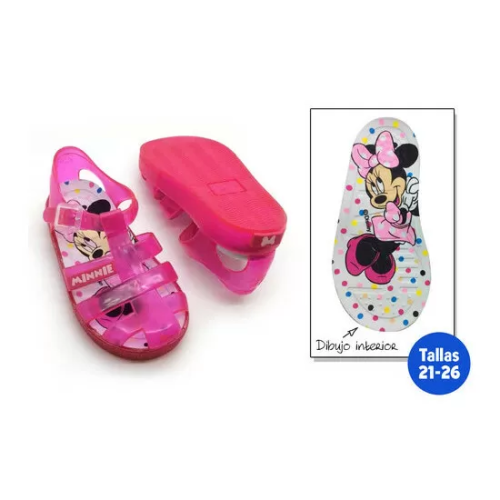 ZAPATILLAS VERANO INFANTILES MINNIE FUCSIA TALLA 21