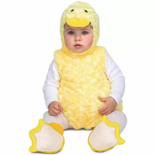 DISFRAZ BEBÉ PATITO PELUCHE AMARILLO TALLA 0-6 MESES