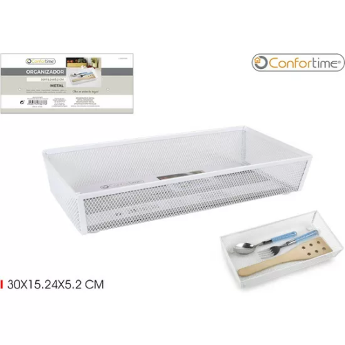 ORGANIZADOR METAL 30X15.24X5.2CM CONFORTIME