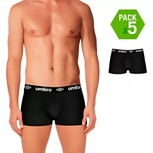 SET 5 BOXERS UMBRO NEGRO