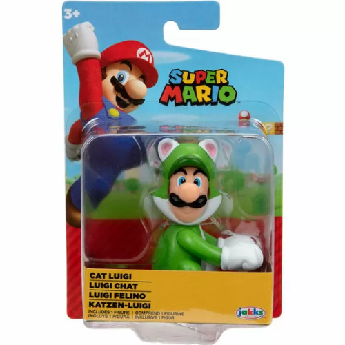 FIGURA LUIGI FELINO SUPER MARIO NINTENDO 6,5CM