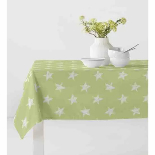 MANTEL ANTIMANCHAS STAR GREEN 140*300 CM