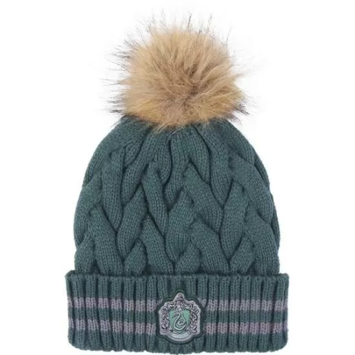 GORRO TRICOT POMPOM HARRY POTTER SLYTHERIN DARK GREEN