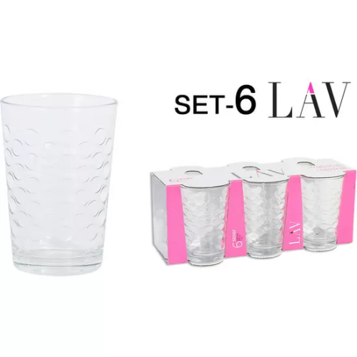 SET 6 VASOS AGUA 205CC SEDEF