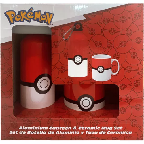 SET CANTIMPLORA ALUMINIO + TAZA CERAMICA POKEMON