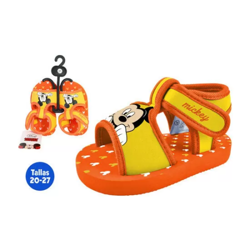 SANDALIAS VERANO INFANTIL MICKEY NARANJA/AMARILLO TALLA 27