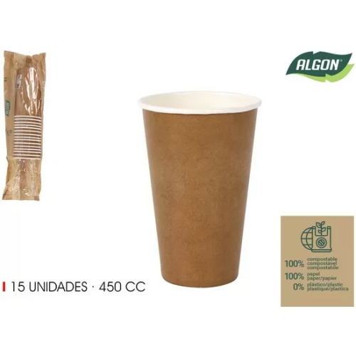 SET-15 VASO CARTON KRAFT 450CC ALGON