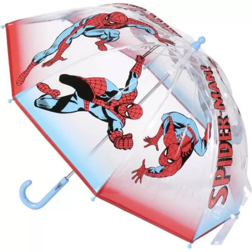 PARAGUAS MANUAL POE BURBUJA SPIDERMAN RED