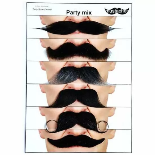 CONJUNTO DE 6 BIGOTES TALLA ÚNICA