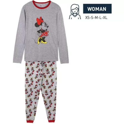 PIJAMA LARGO SINGLE JERSEY MINNIE GRAY