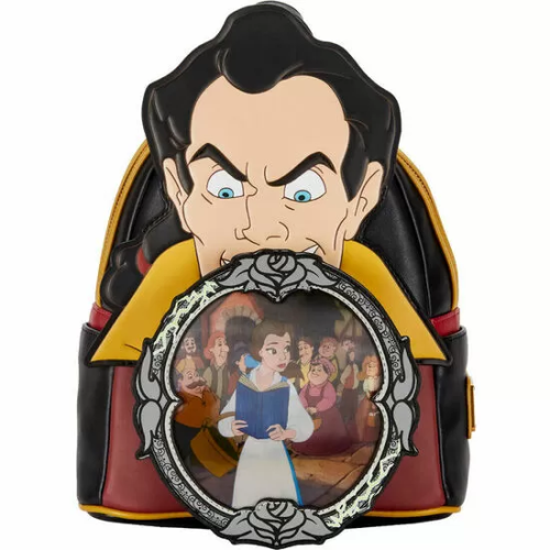 MOCHILA VILLANOS ESCENA GASTON LA BELLA Y LA BESTIA DISNEY LOUNGEFLY 26CM