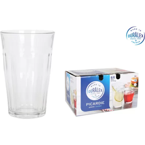 SET 6 VASOS TRANSPARENTE 50CL PICARDIE