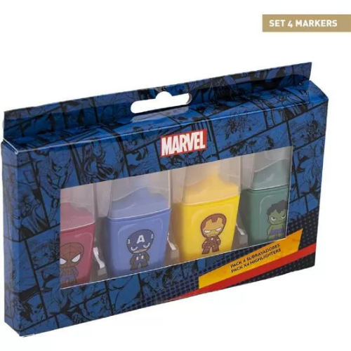 SUBRAYADORES PACK X4 AVENGERS MULTICOLOR