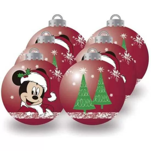 BOLAS NAVIDAD 8CM PACK 6 MICKEY MOUSE 