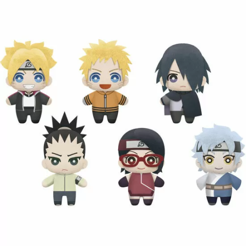 EXPOSITOR 9 PELUCHES TOMONUI NARUTO NEXT GENERATIONS BORUTO 12CM