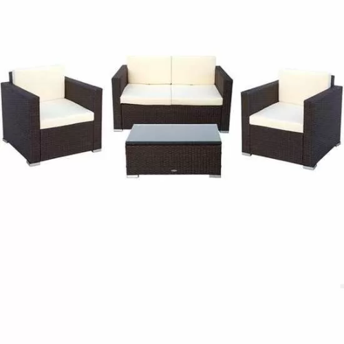 CONJUNTO DE SOFÁ (128X72 CM) + 2 SILLONES (71X72 CM) + MESA (80X50X32 CM) AKTIVE