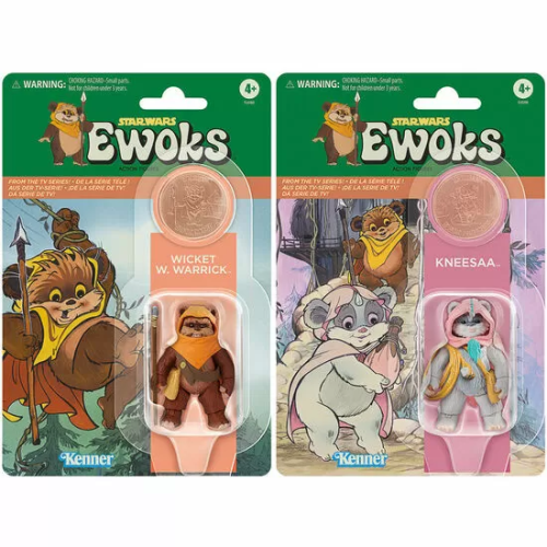 FIGURAS WICKET W WARRICK & KNEESAA EWOKS STAR WARS 9CM