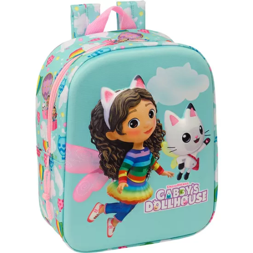 MOCHILA GUARDERIA 3D BOLSILLO RED GABBYS DOLLHOUSE