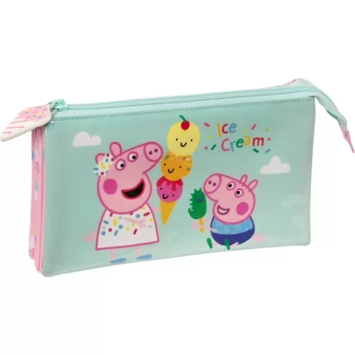 PORTATODO TRIPLE PEPPA PIG 