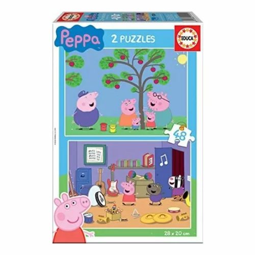 2 PUZZLES DE 48 PIEZAS PEPPA PIG 