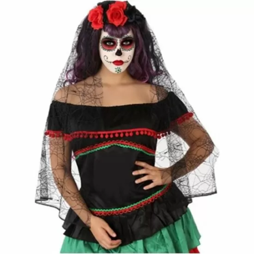 DIADEMA HALLOWEEN CATRINA CON VELO