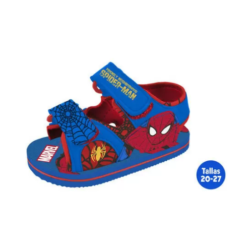 SANDALIAS VERANO INFANTILES SPIDERMAN AZUL TALLA 21