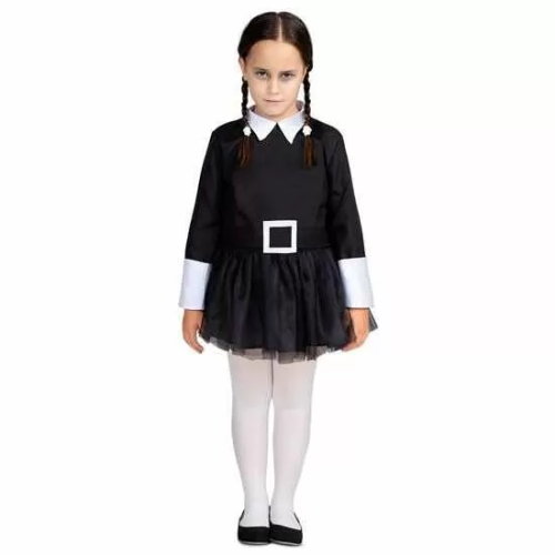 DISFRAZ (VESTIDO) NIÑA SINIESTRA TALLA 10-12 AÑOS