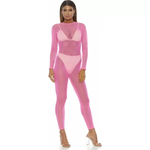 BODY DE MALLA MICRO NET MOCK NET - ROSA