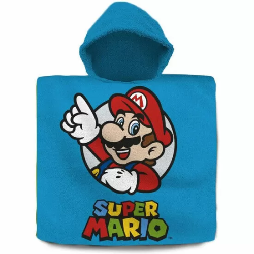 PONCHO TOALLA SUPER MARIO BROS ALGODON