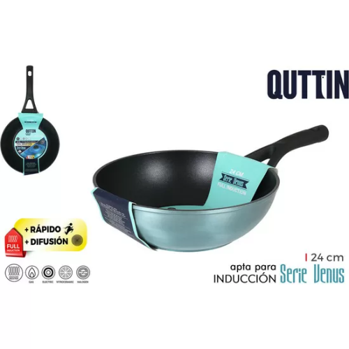 SARTÉN WOK 24CM FULL INDUCTION VENUS QUTTIN