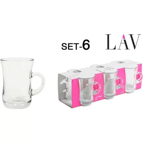 SET 6 VASOS C/ASA 105CC EXPRESO YUDUM